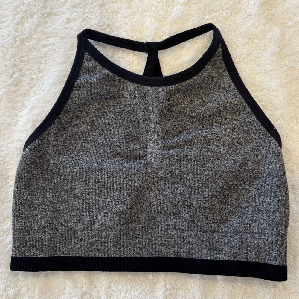 Zella Girl Black and Gray Sports Bra